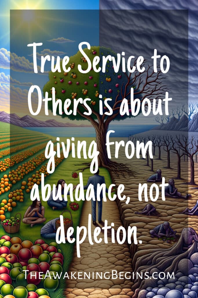 True Service to Others is about giving from abundance, not depletion.