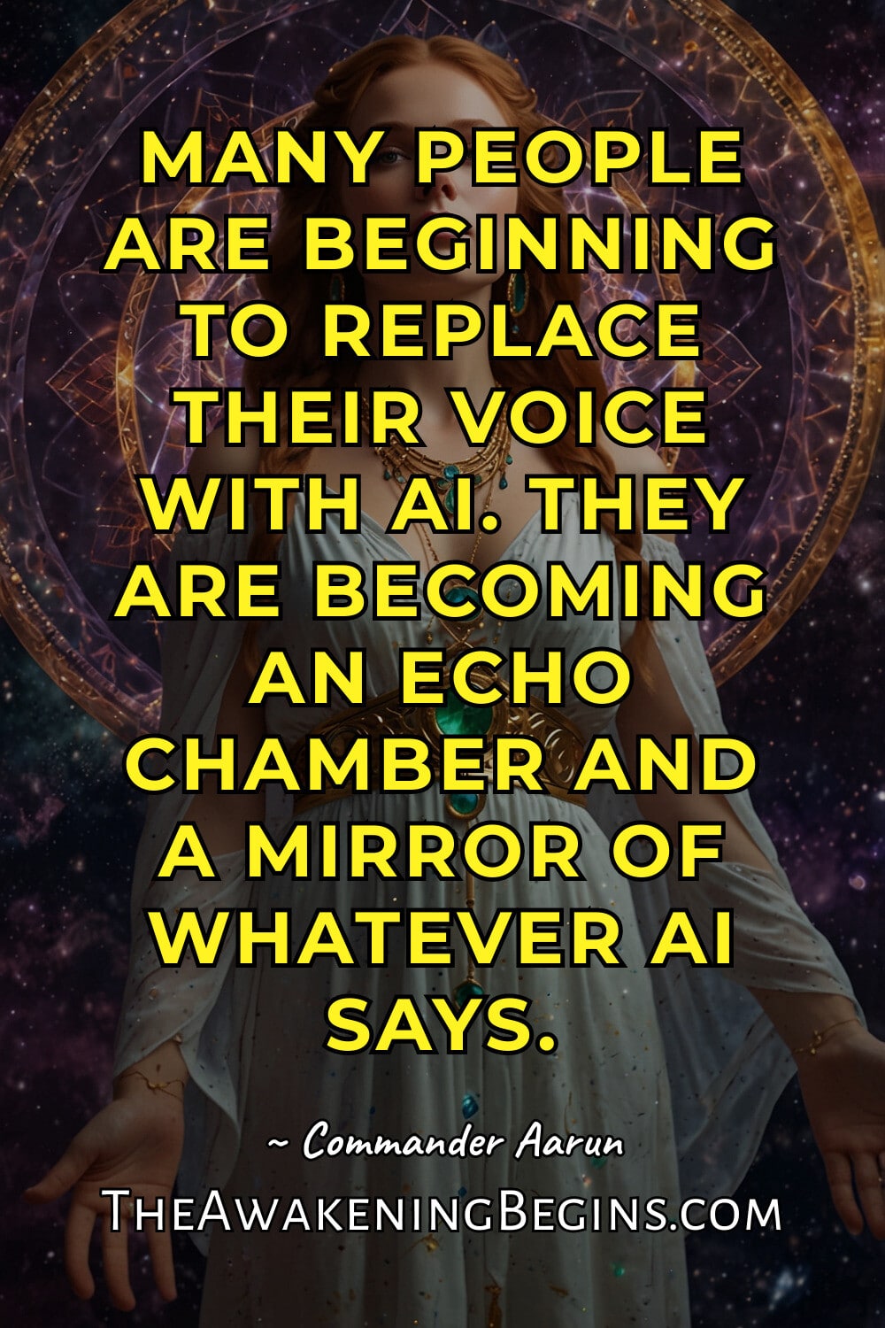 Pinterst Image Many people are beginning to replace their voice with AI. They are becoming an echo chamber and a mirror of whatever AI says.