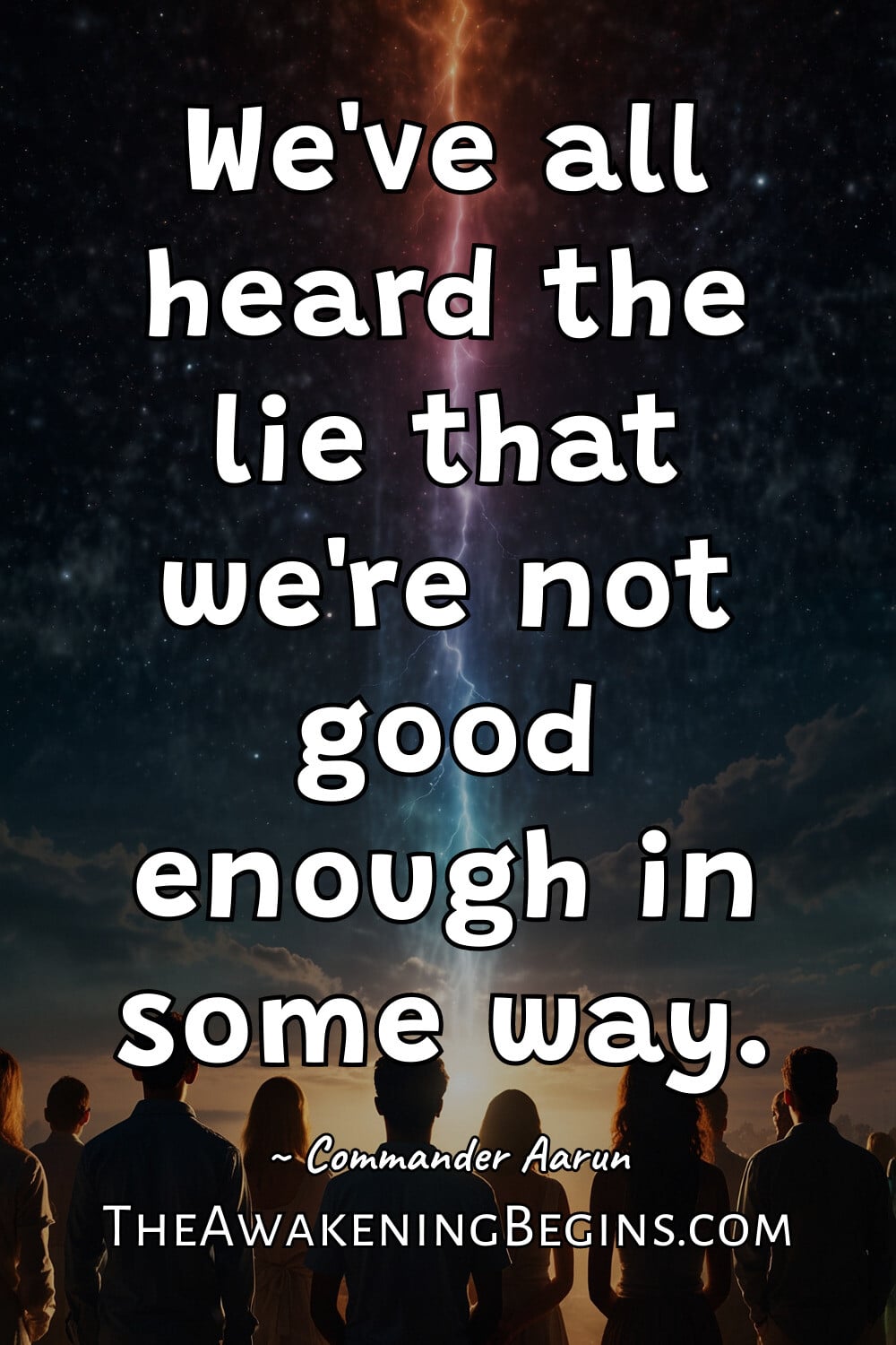 Pinterest Image We've all heard the lie that we're not good enough in some way.