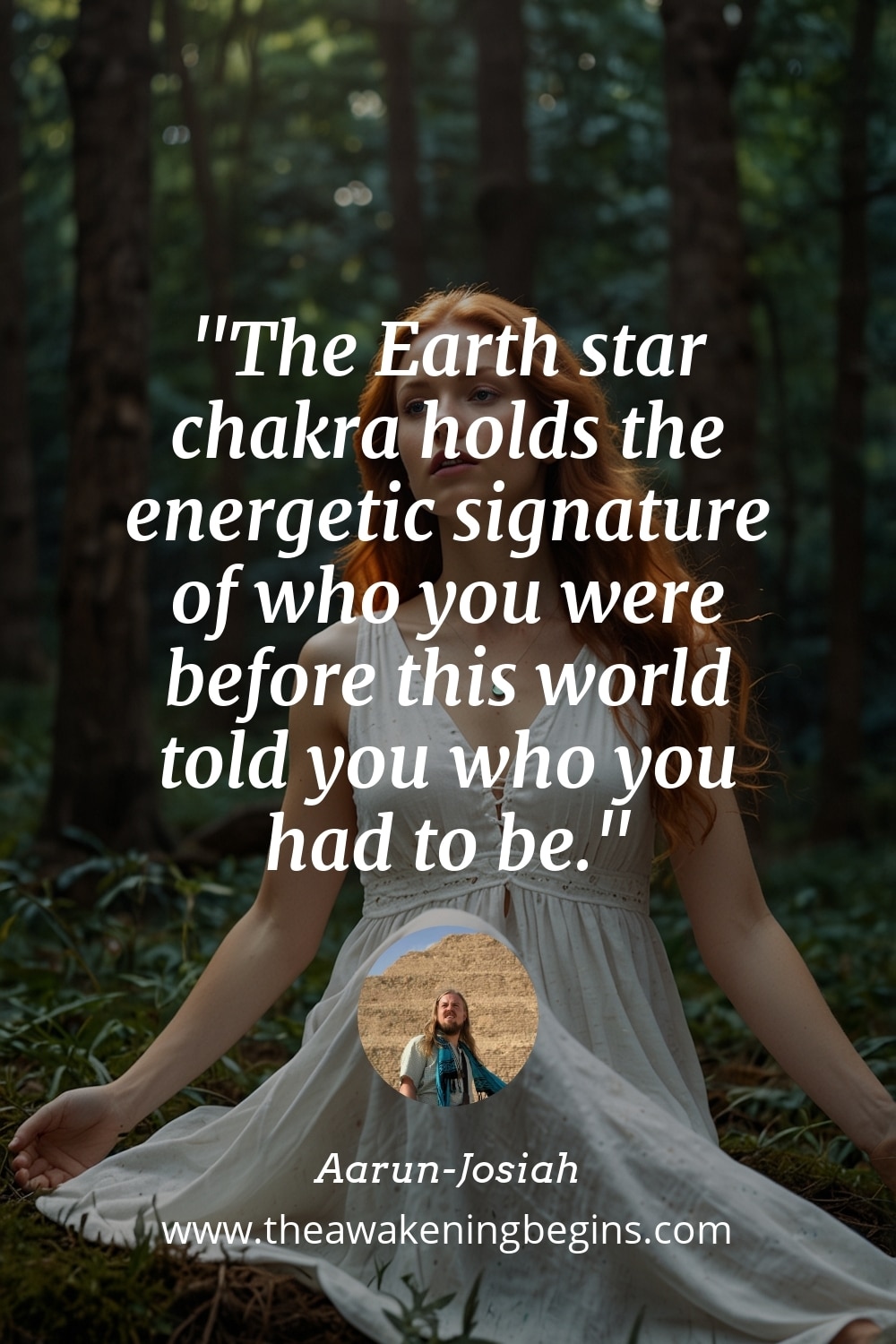 Pinterest Image The Earth star chakra holds the energetic signature of who you were before this world told you who you had to be.