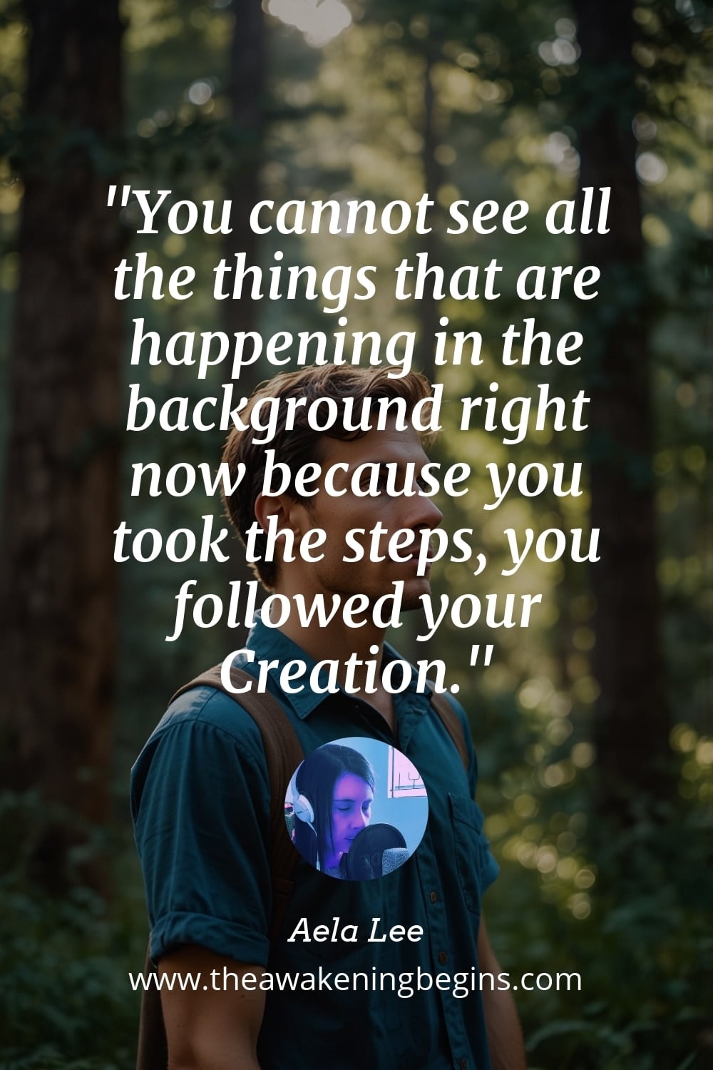 Pinterest Image You cannot see all the things that are happening in the background right now because you took the steps, you followed your Creation.