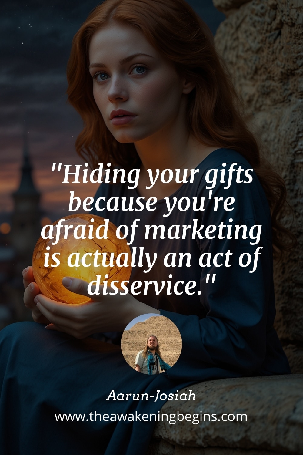 Pinterest Image Hiding your gifts because you're afraid of marketing is actually an act of disservice.