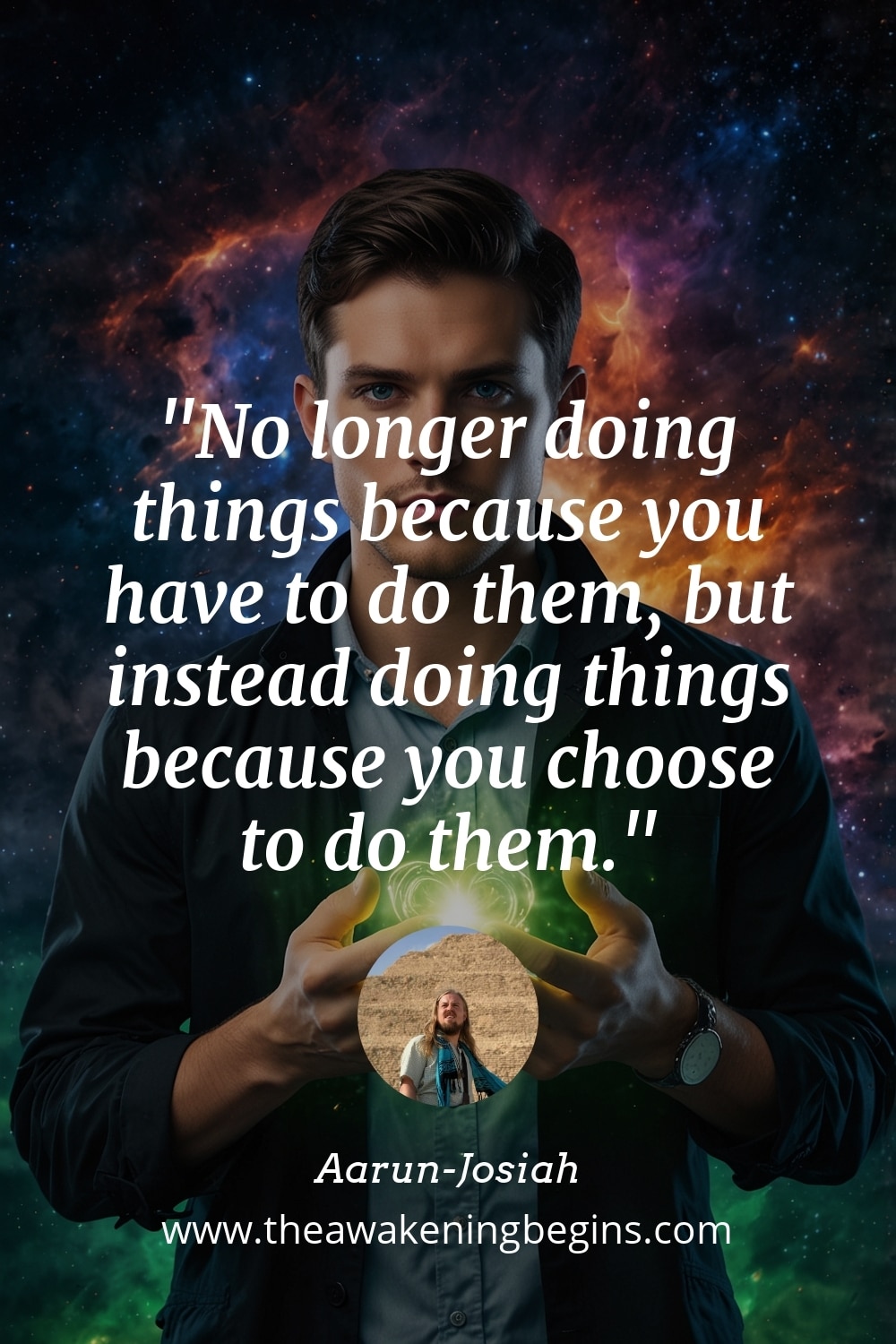 Pinterest Image No longer doing things because you have to do them, but instead doing things because you choose to do them.
