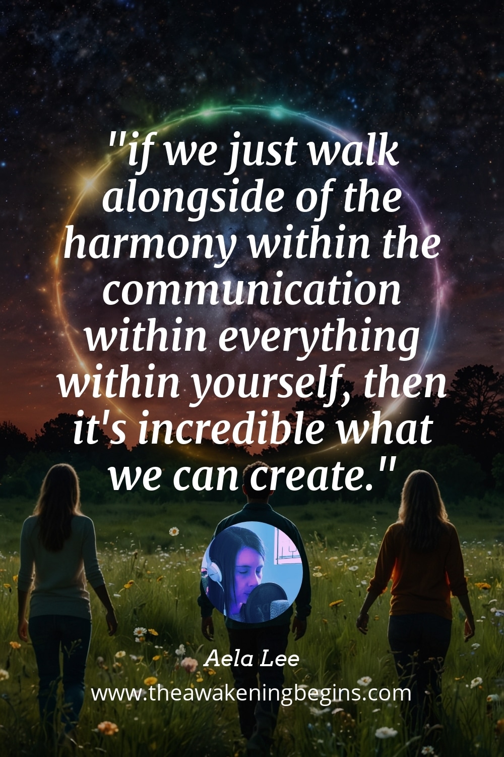 Pinterest Image if we just walk alongside of the harmony within the communication within everything within yourself, then it's incredible what we can create.