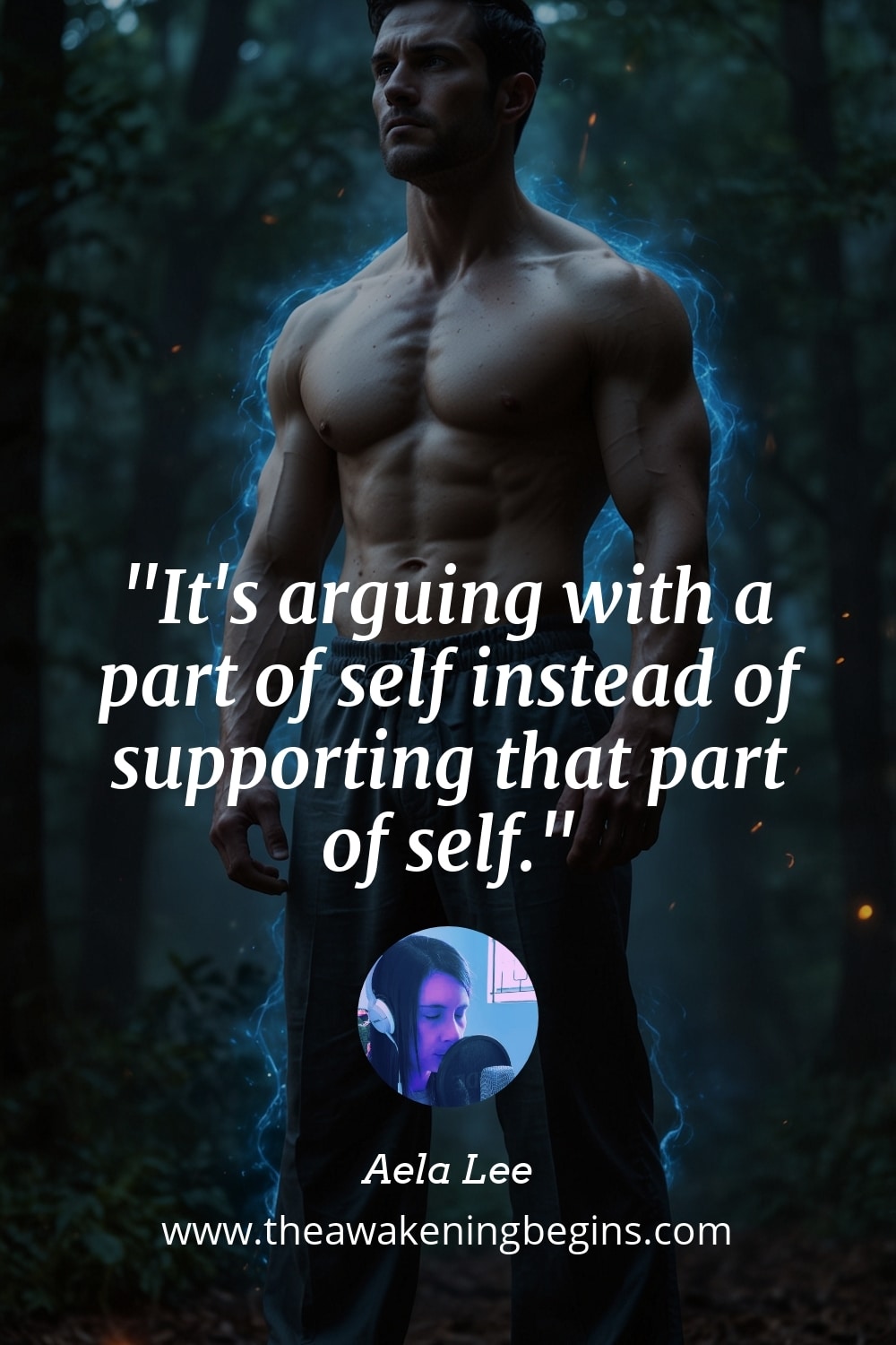 Pinterest Image It's arguing with a part of self instead of supporting that part of self.