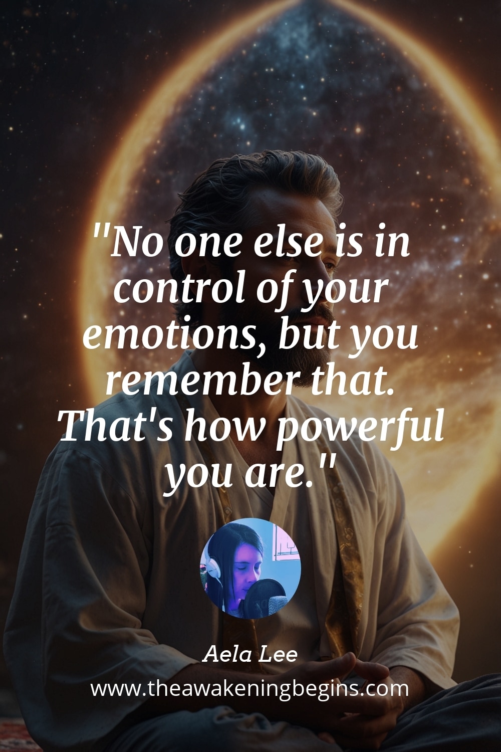 Pinterest Image No one else is in control of your emotions, but you remember that. That's how powerful you are.