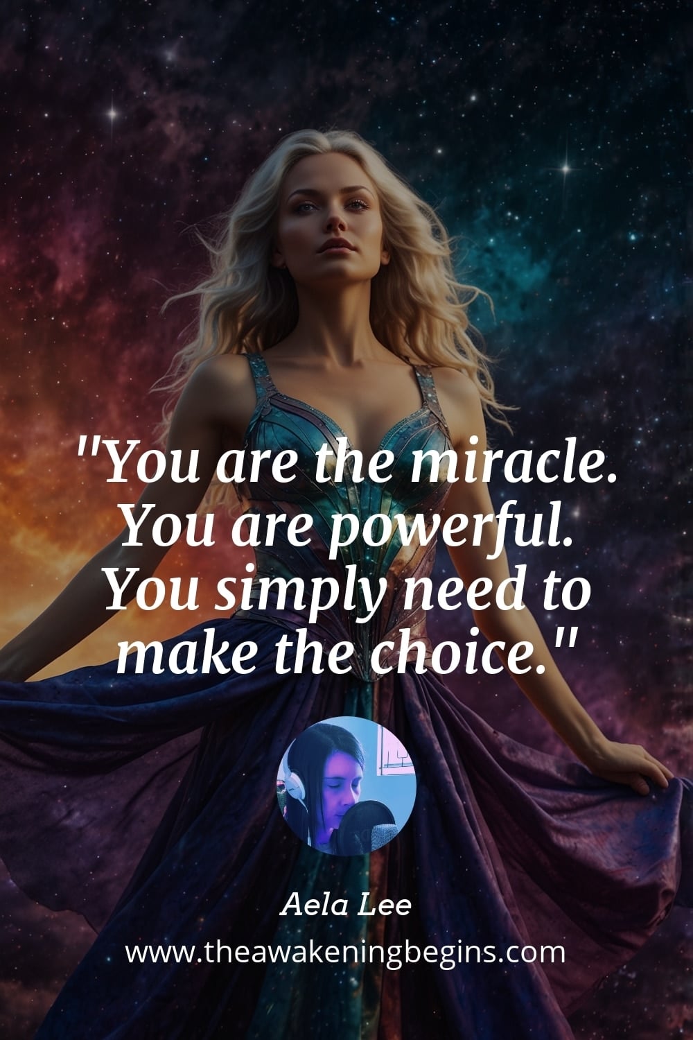 Pinterest Image You are the miracle. You are powerful. You simply need to make the choice.