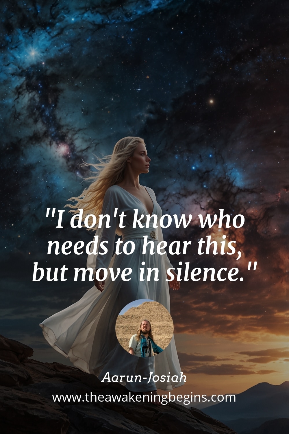 Pinterst Image I don't know who needs to hear this, but move in silence.