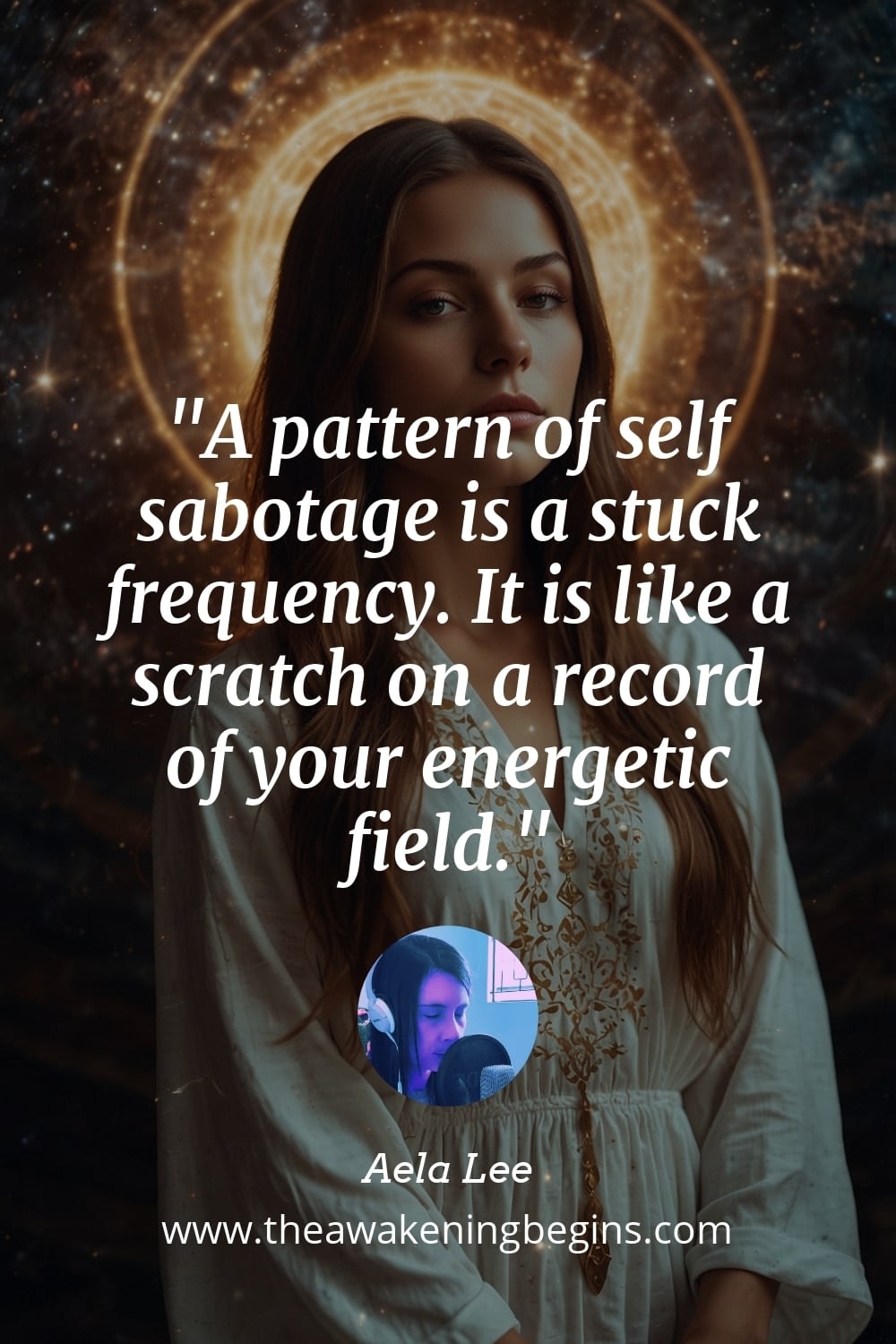 Pinterst Image A pattern of self sabotage is a stuck frequency. It is like a scratch on a record of your energetic field.
