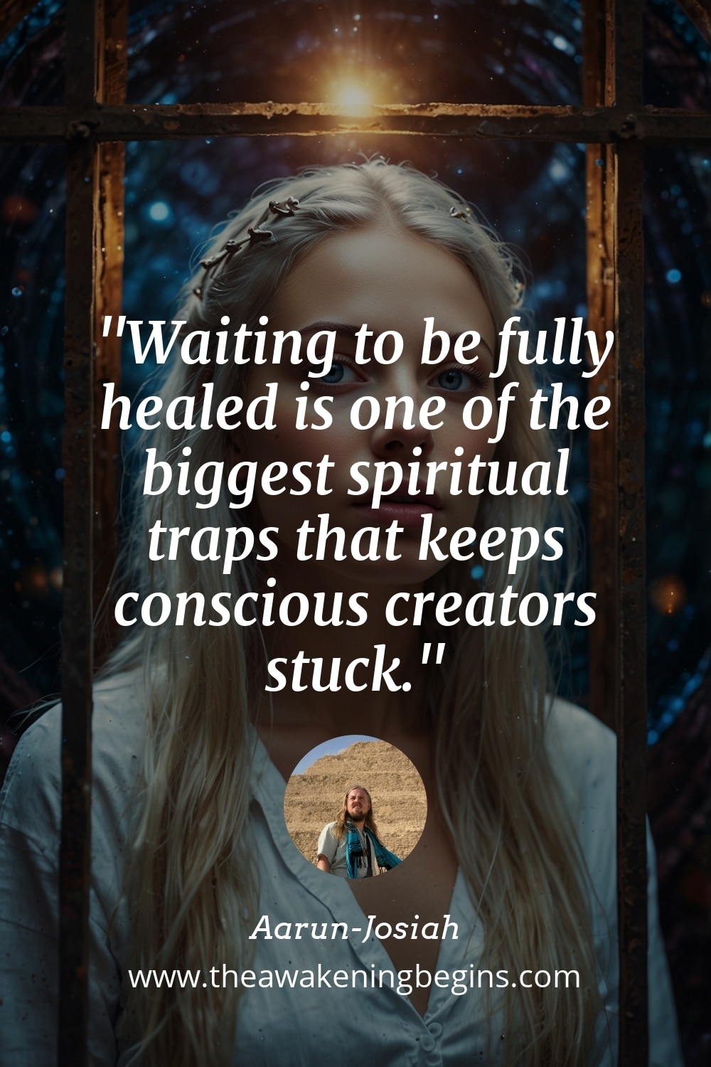 Pinterst Image Waiting to be fully healed is one of the biggest spiritual traps that keeps conscious creators stuck.