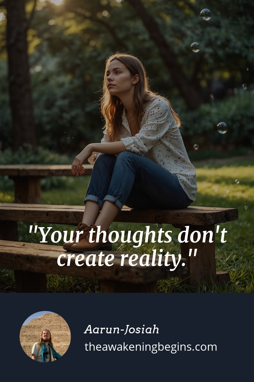 Pinterst Image Your thoughts don't create reality.