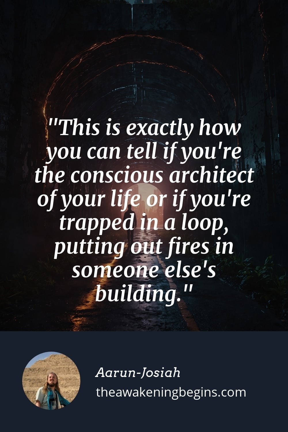 Pinterst Image This is exactly how you can tell if you're the conscious architect of your life or if you're trapped in a loop, putting out fires in someone else's building.