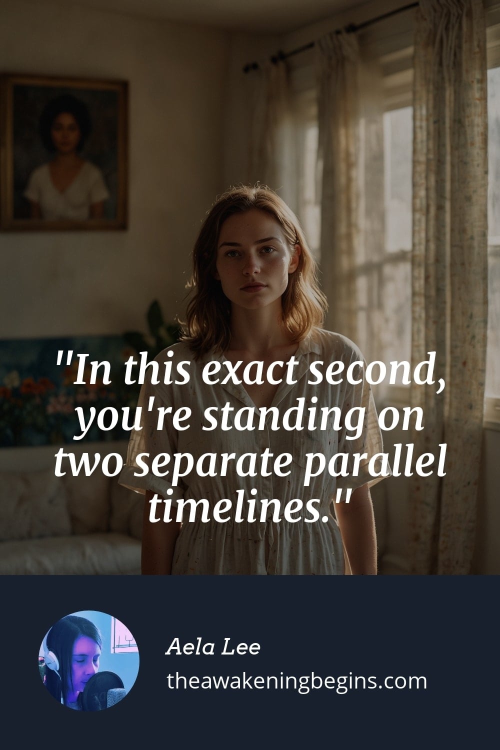 Pinterst Image In this exact second, you're standing on two separate parallel timelines.