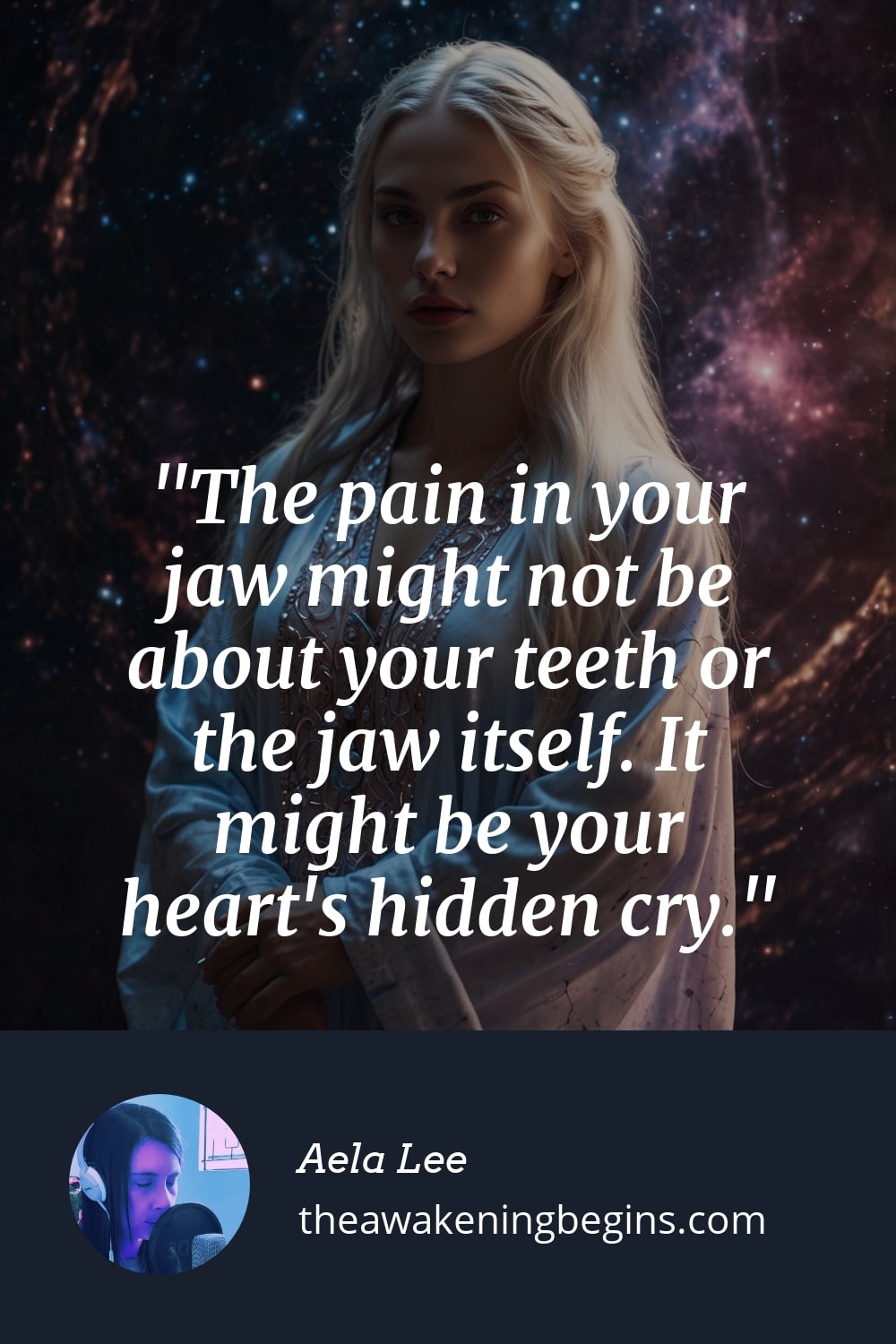 Pinterst Image The pain in your jaw might not be about your teeth or the jaw itself. It might be your heart's hidden cry.