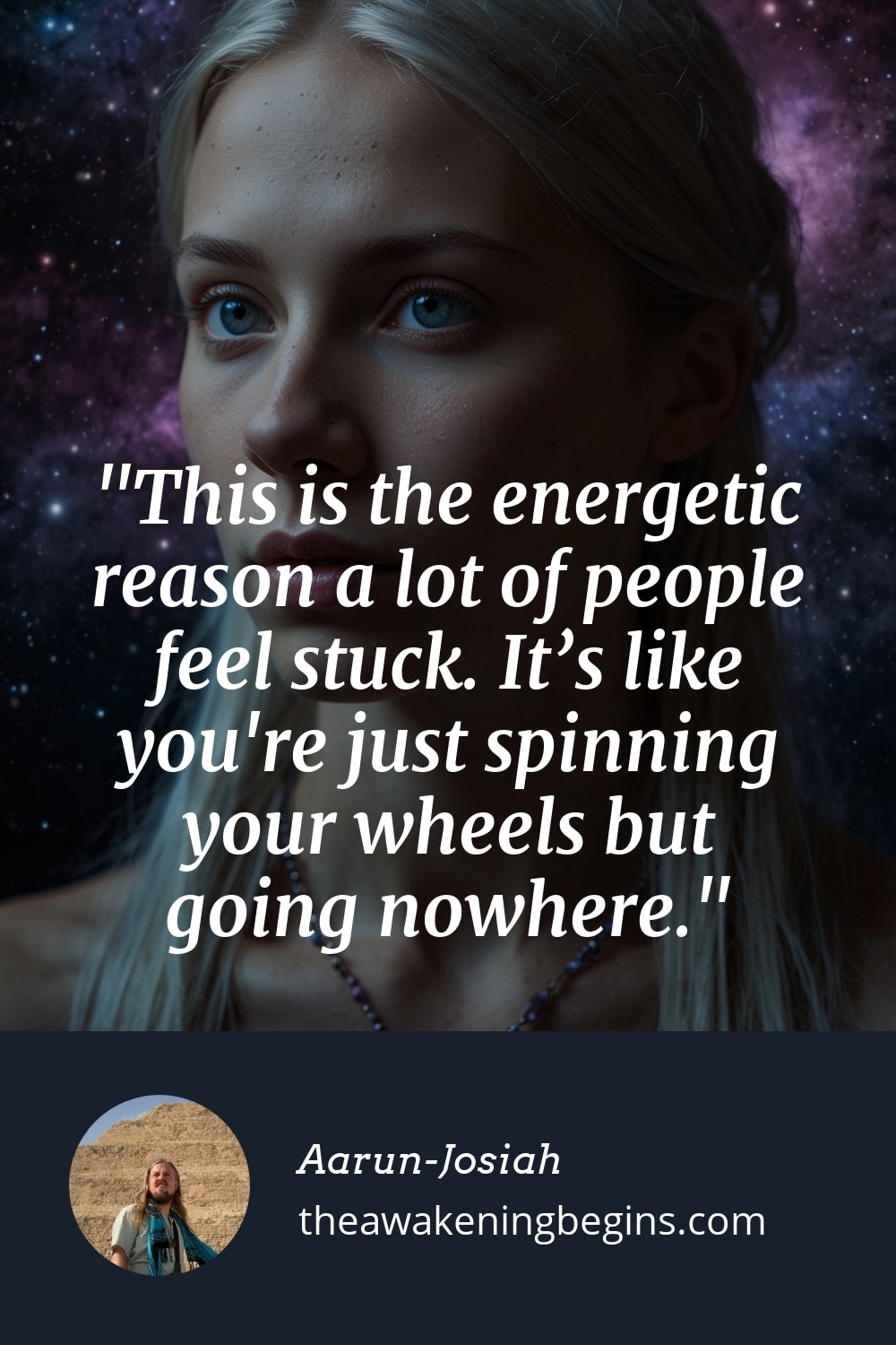 Pinterst Image This is the energetic reason a lot of people feel stuck. It’s like you're just spinning your wheels but going nowhere.