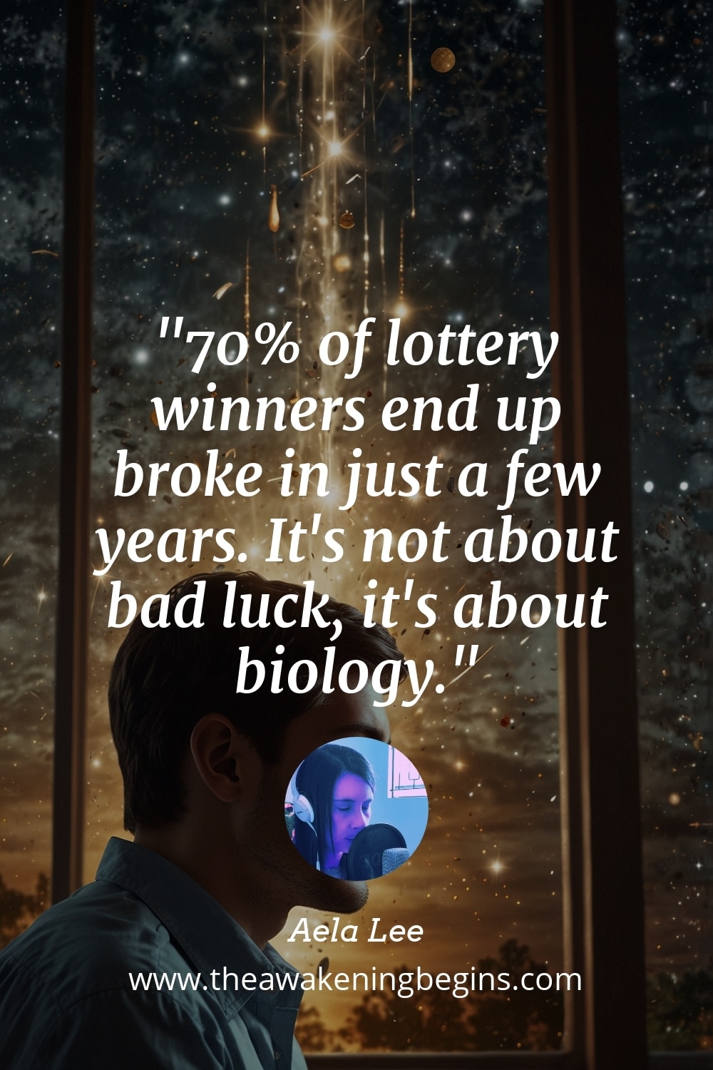 Pinterst Image 70% of lottery winners end up broke in just a few years. It's not about bad luck, it's about biology.