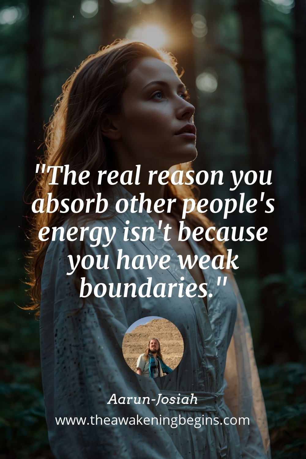 Pinterst Image The real reason you absorb other people's energy isn't because you have weak boundaries.