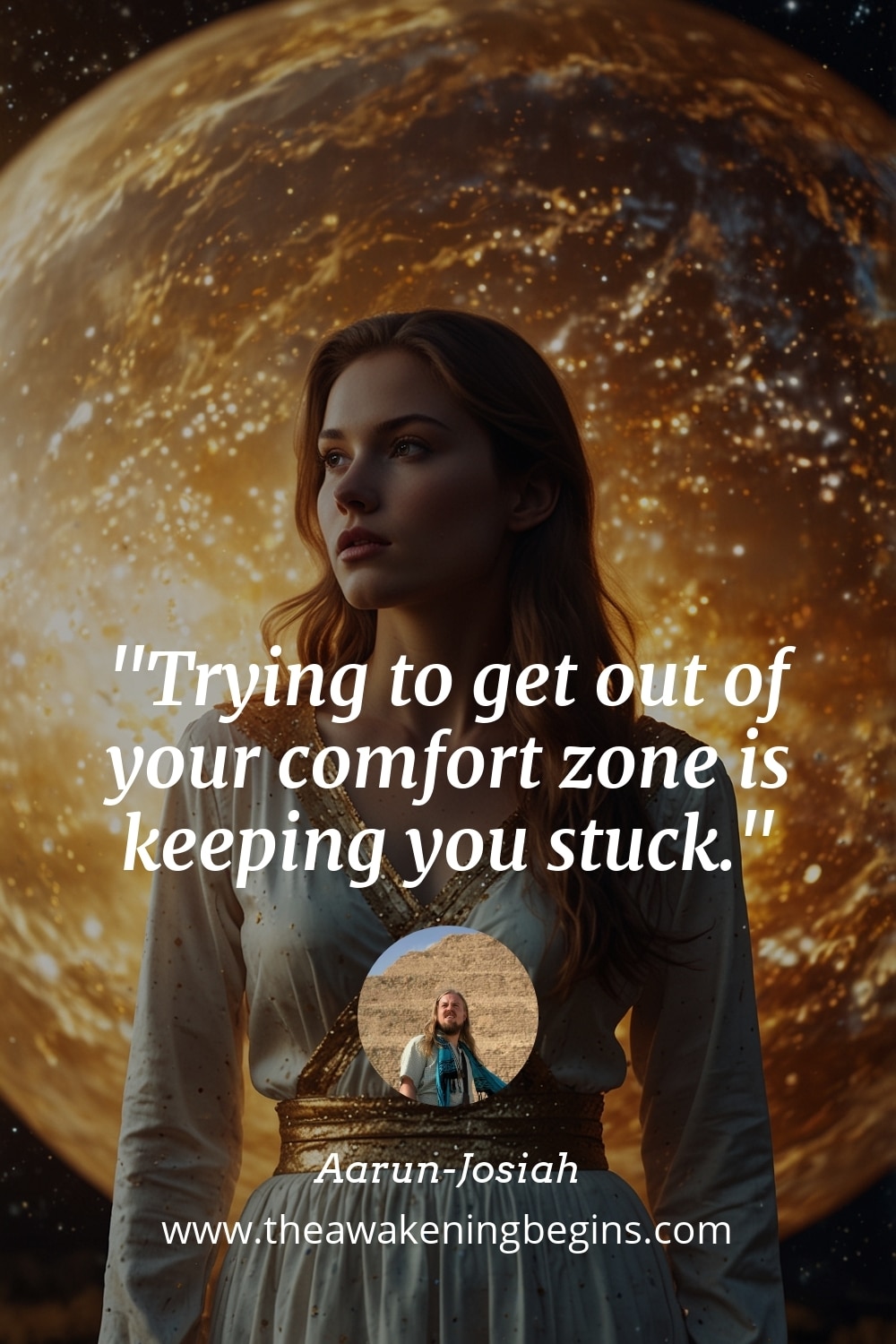 Pinterst Image Trying to get out of your comfort zone is keeping you stuck.