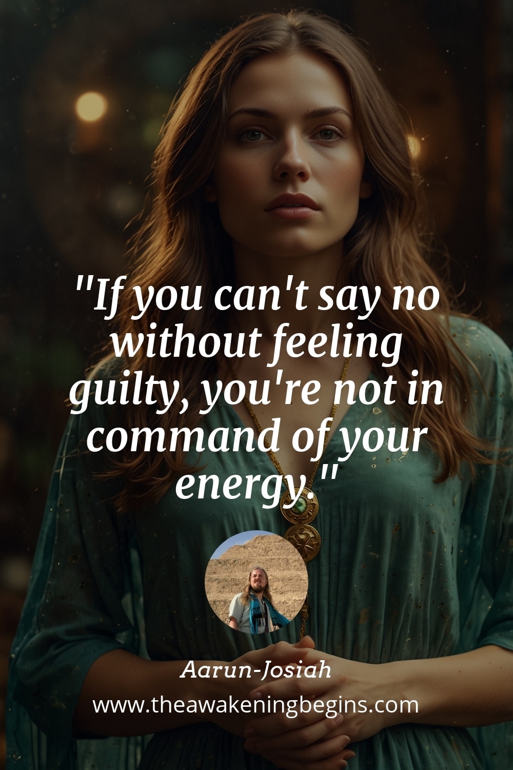 Pinterst Image If you can't say no without feeling guilty, you're not in command of your energy.