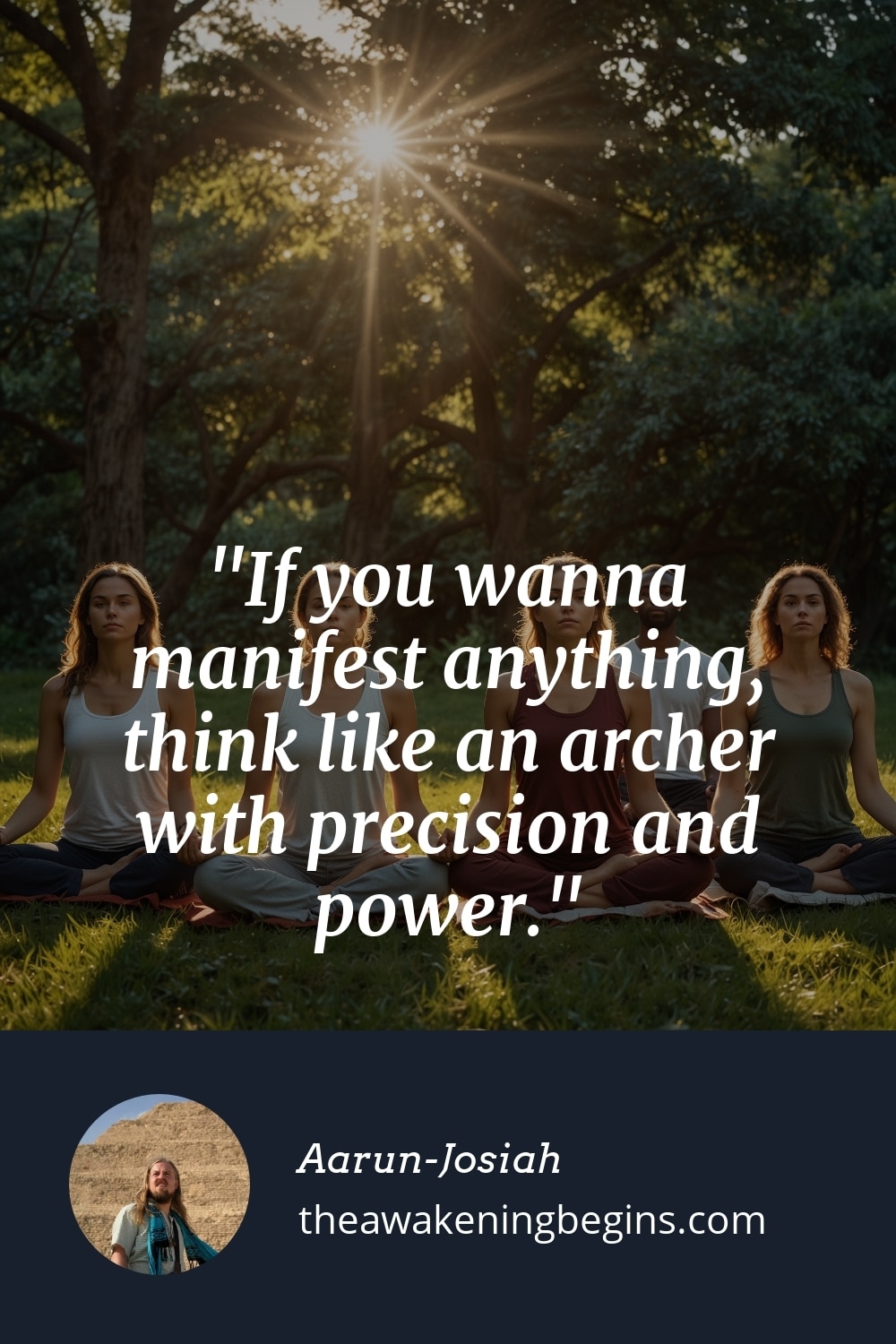 Pinterst Image If you wanna manifest anything, think like an archer with precision and power.