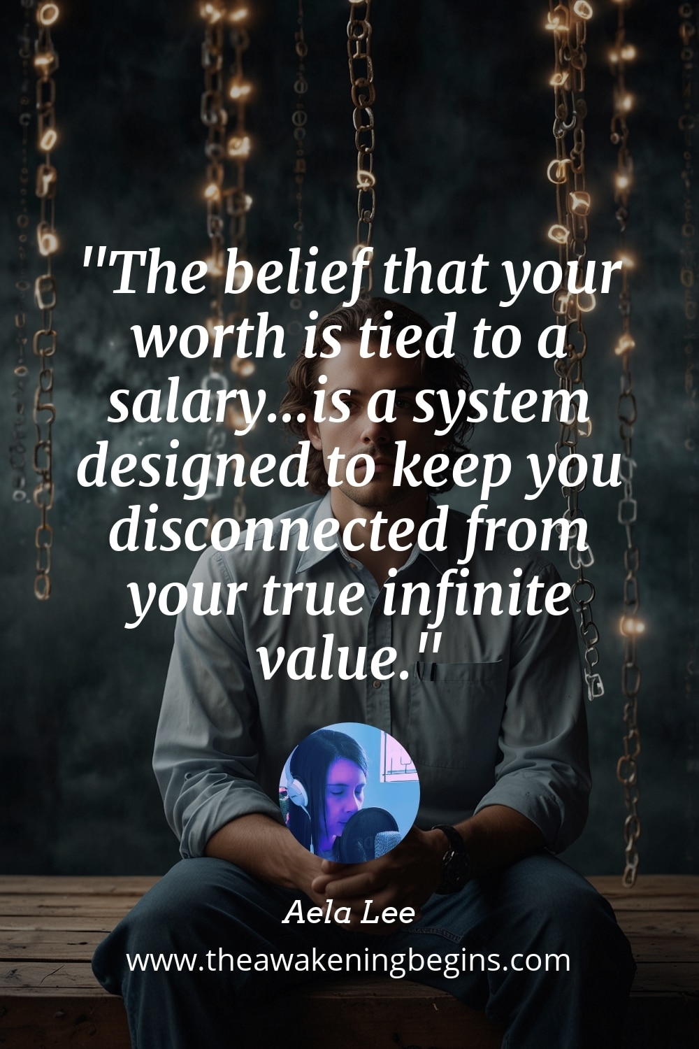Pinterst Image The belief that your worth is tied to a salary...is a system designed to keep you disconnected from your true infinite value.