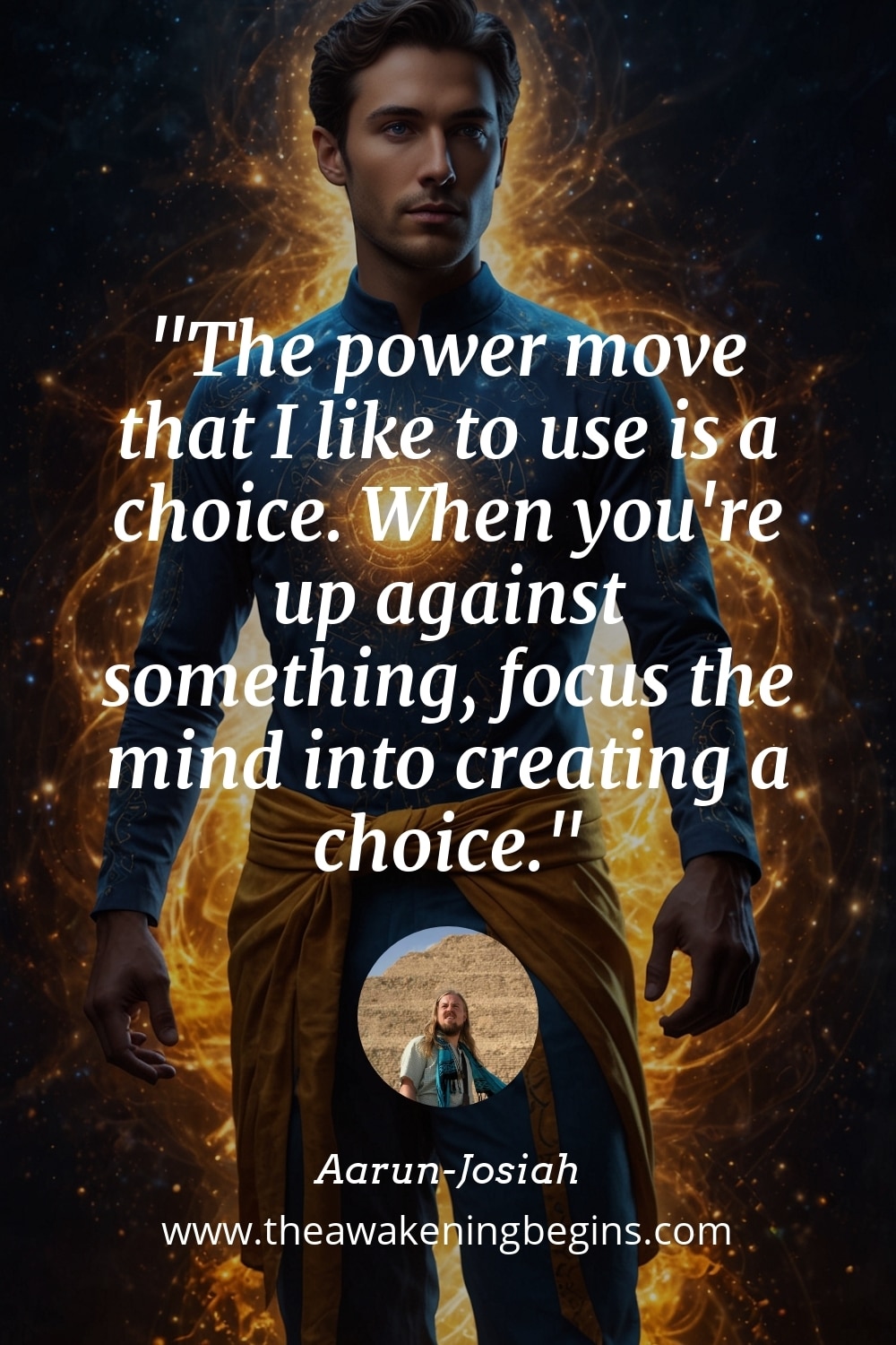 Pinterest Image The power move that I like to use is a choice. When you're up against something, focus the mind into creating a choice.