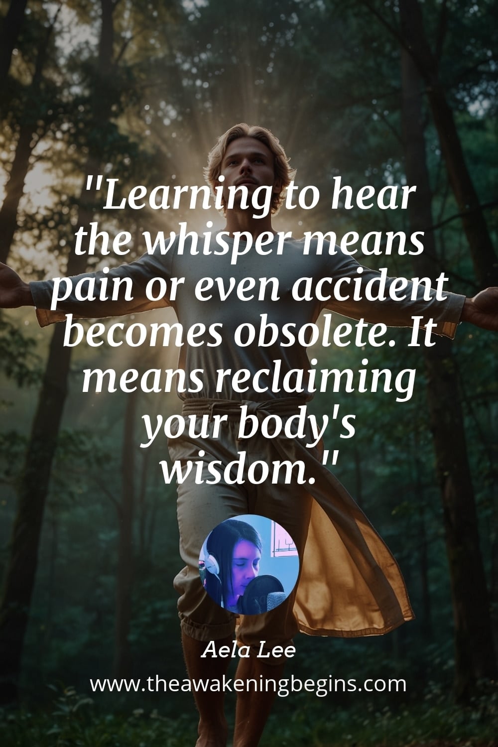 Pinterest Image Learning to hear the whisper means pain or even accident becomes obsolete. It means reclaiming your body's wisdom.
