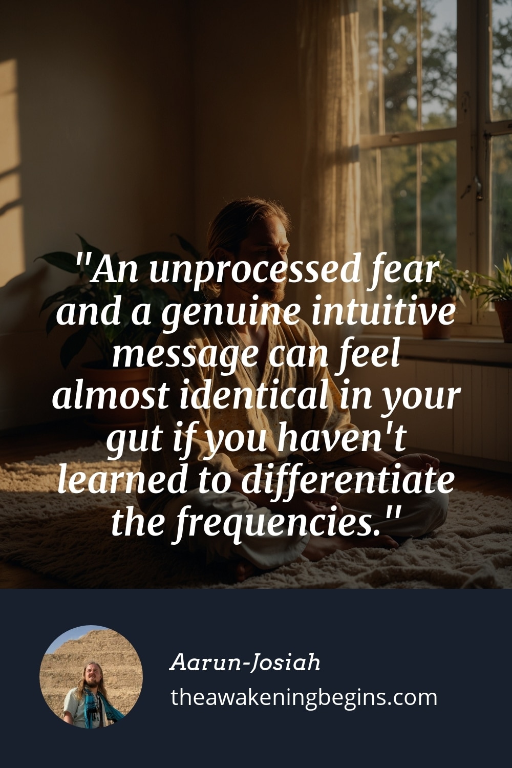 Pinterest Image An unprocessed fear and a genuine intuitive message can feel almost identical in your gut if you haven't learned to differentiate the frequencies.