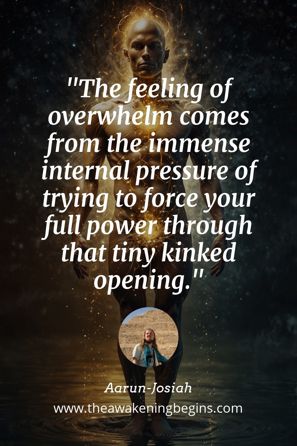 Pinterest Image The feeling of overwhelm comes from the immense internal pressure of trying to force your full power through that tiny kinked opening.