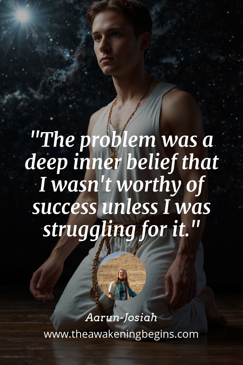Pinterest Image The problem was a deep inner belief that I wasn't worthy of success unless I was struggling for it.
