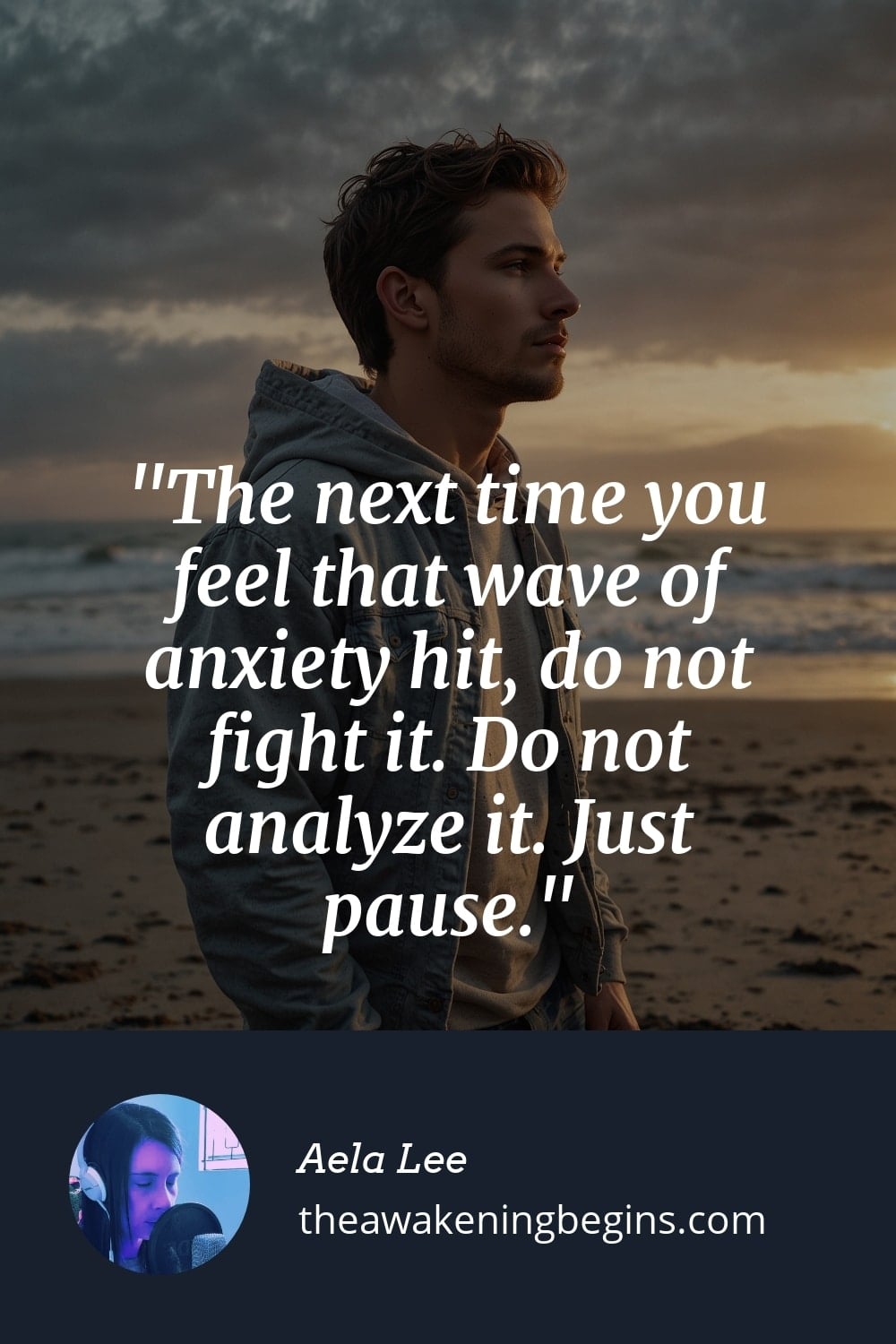 Pinterest Image The next time you feel that wave of anxiety hit, do not fight it. Do not analyze it. Just pause.