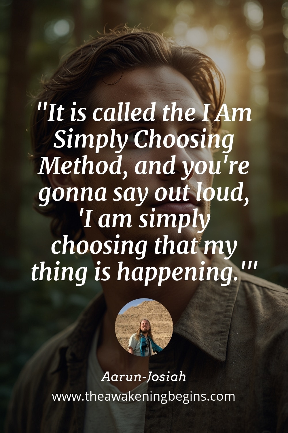 Pinterest Image It is called the I Am Simply Choosing Method, and you're gonna say out loud, 'I am simply choosing that my thing is happening.'