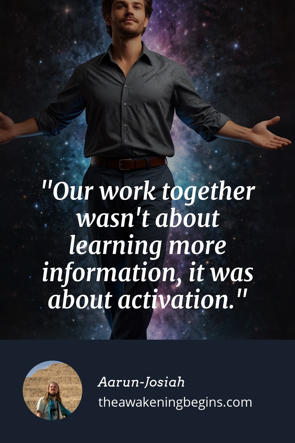 Pinterest Image Our work together wasn't about learning more information, it was about activation.