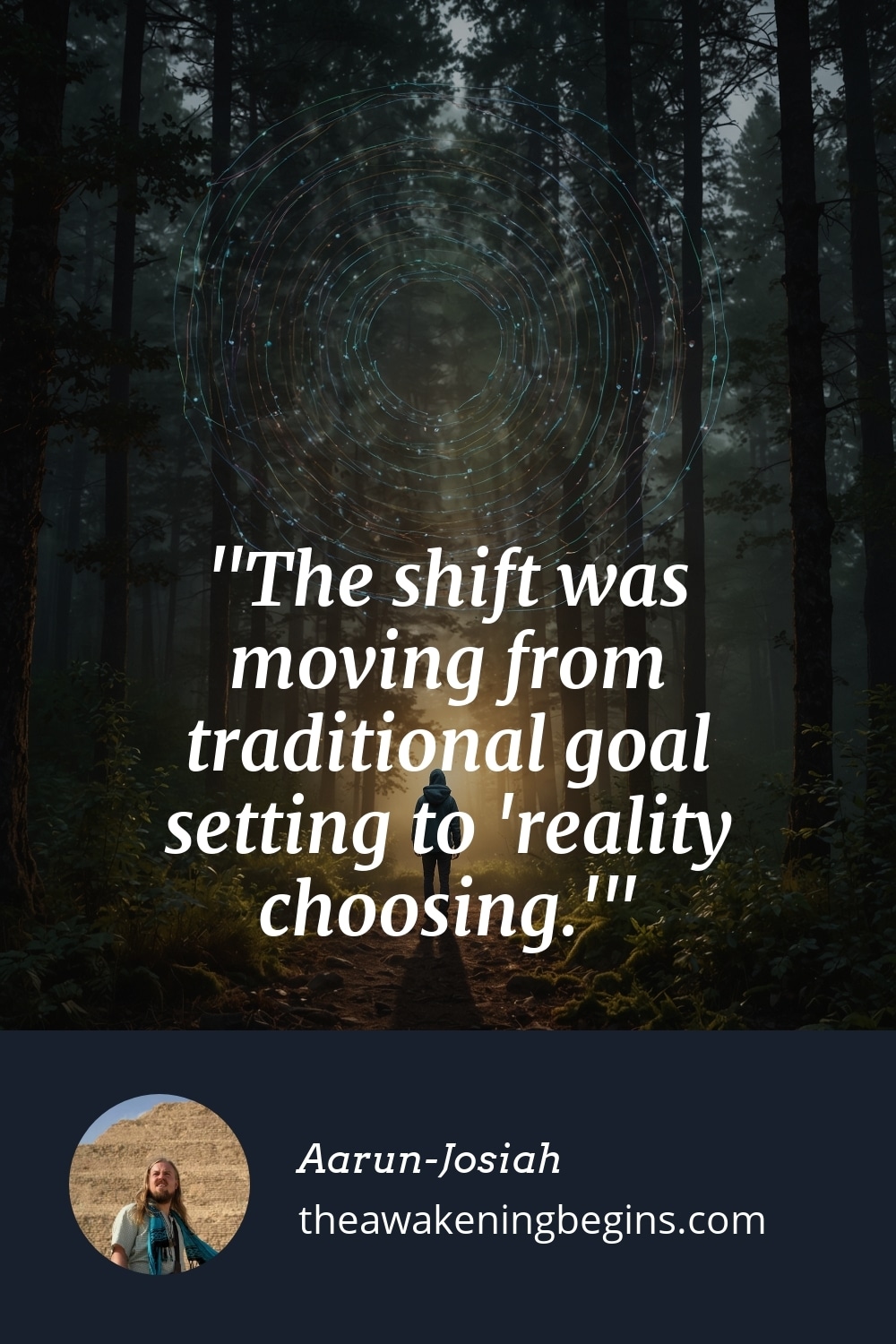 Pinterest Image The shift was moving from traditional goal setting to 'reality choosing.'