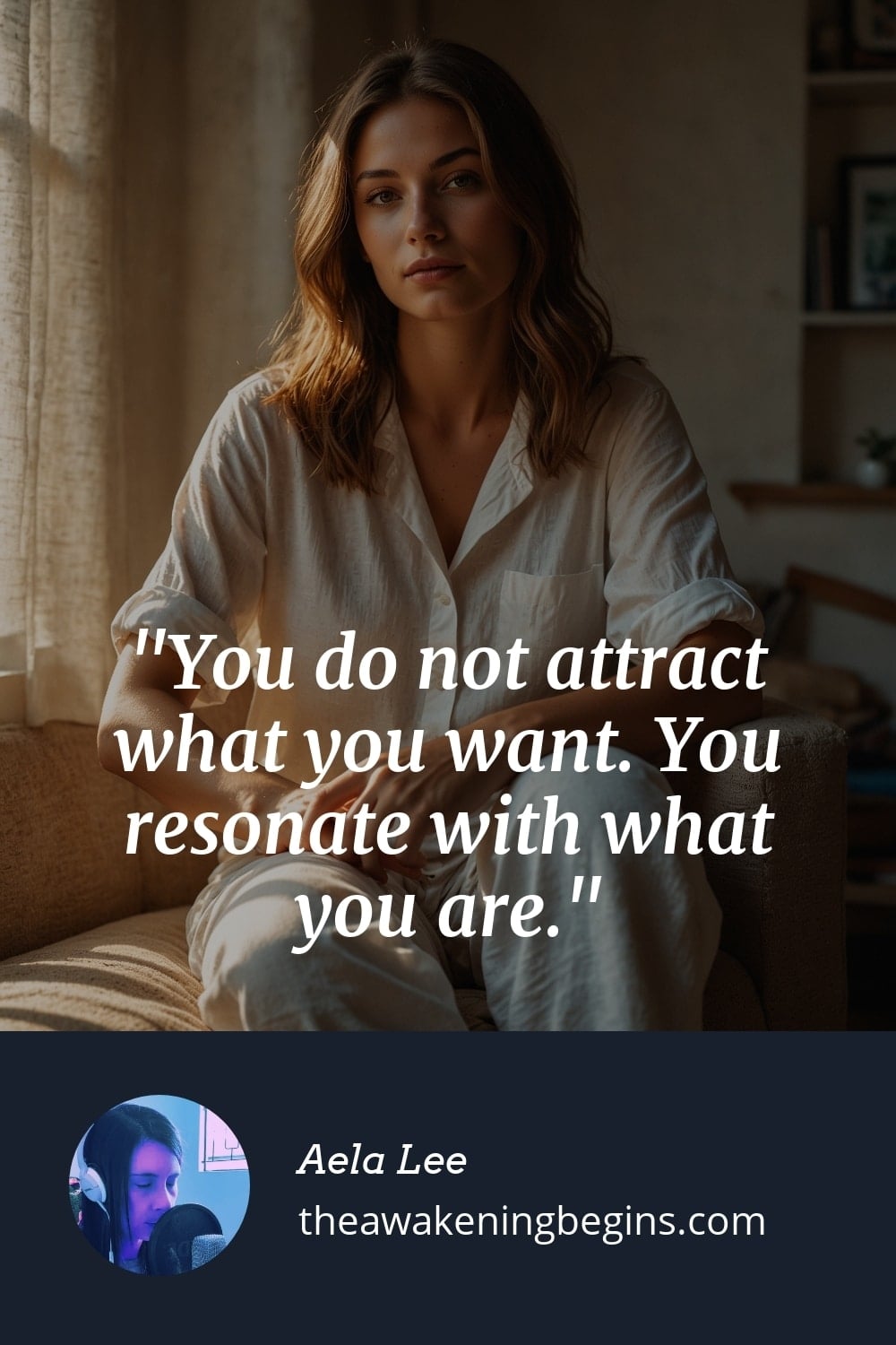 Pinterest Image You do not attract what you want. You resonate with what you are.