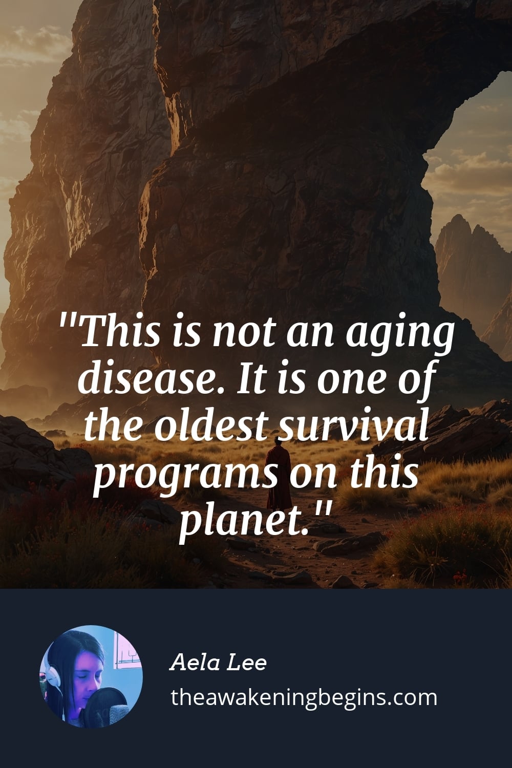 This is not an aging disease. It is one of the oldest survival programs on this planet.