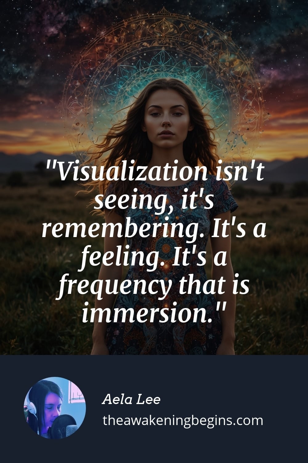 Pinterest Image Visualization isn't seeing, it's remembering. It's a feeling. It's a frequency that is immersion.