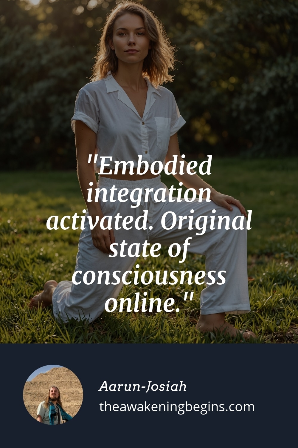 Pinterest Image Embodied integration activated. Original state of consciousness online.