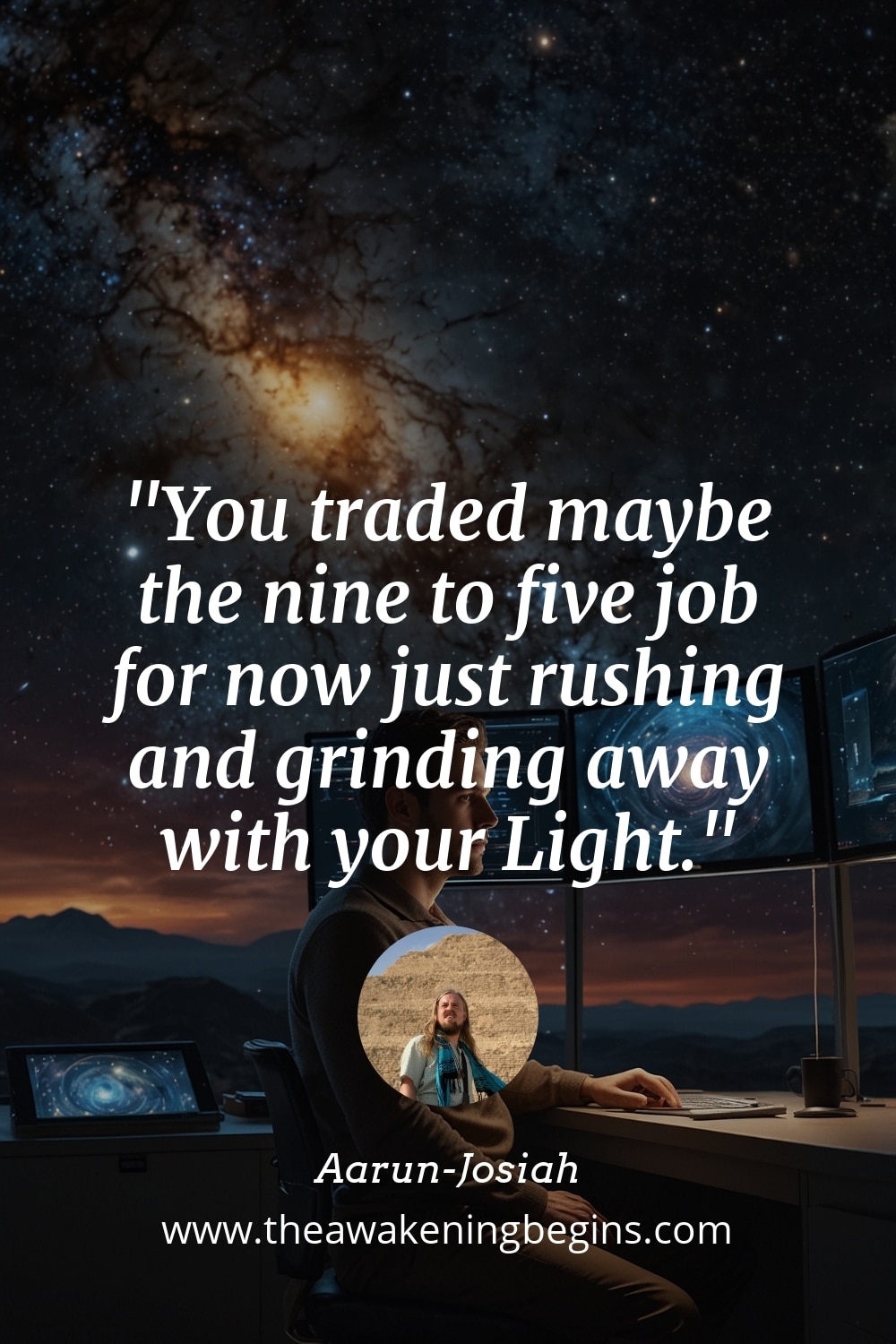 Pinterest Image You traded maybe the nine to five job for now just rushing and grinding away with your life.