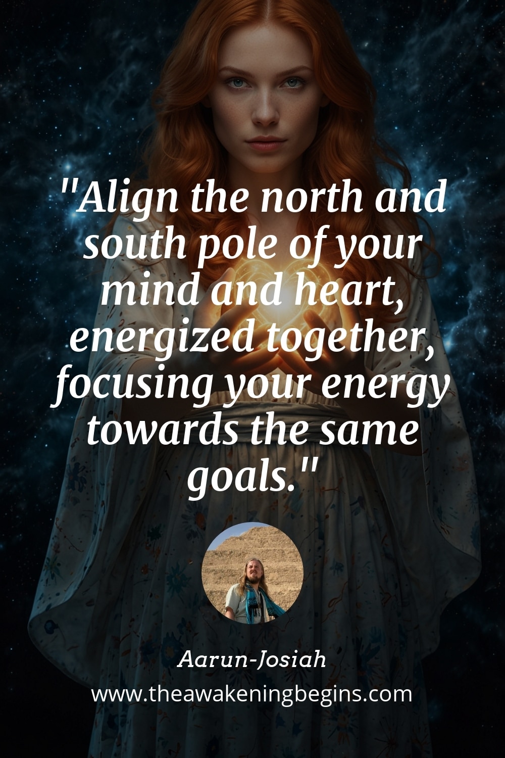 Pinterest Image Align the north and south pole of your mind and heart, energized together, focusing your energy towards the same goals.