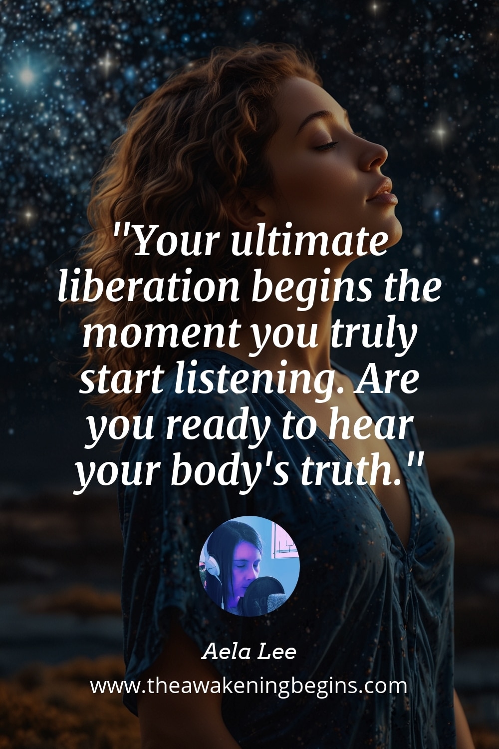 Pinterest Image Your ultimate liberation begins the moment you truly start listening. Are you ready to hear your body's truth.