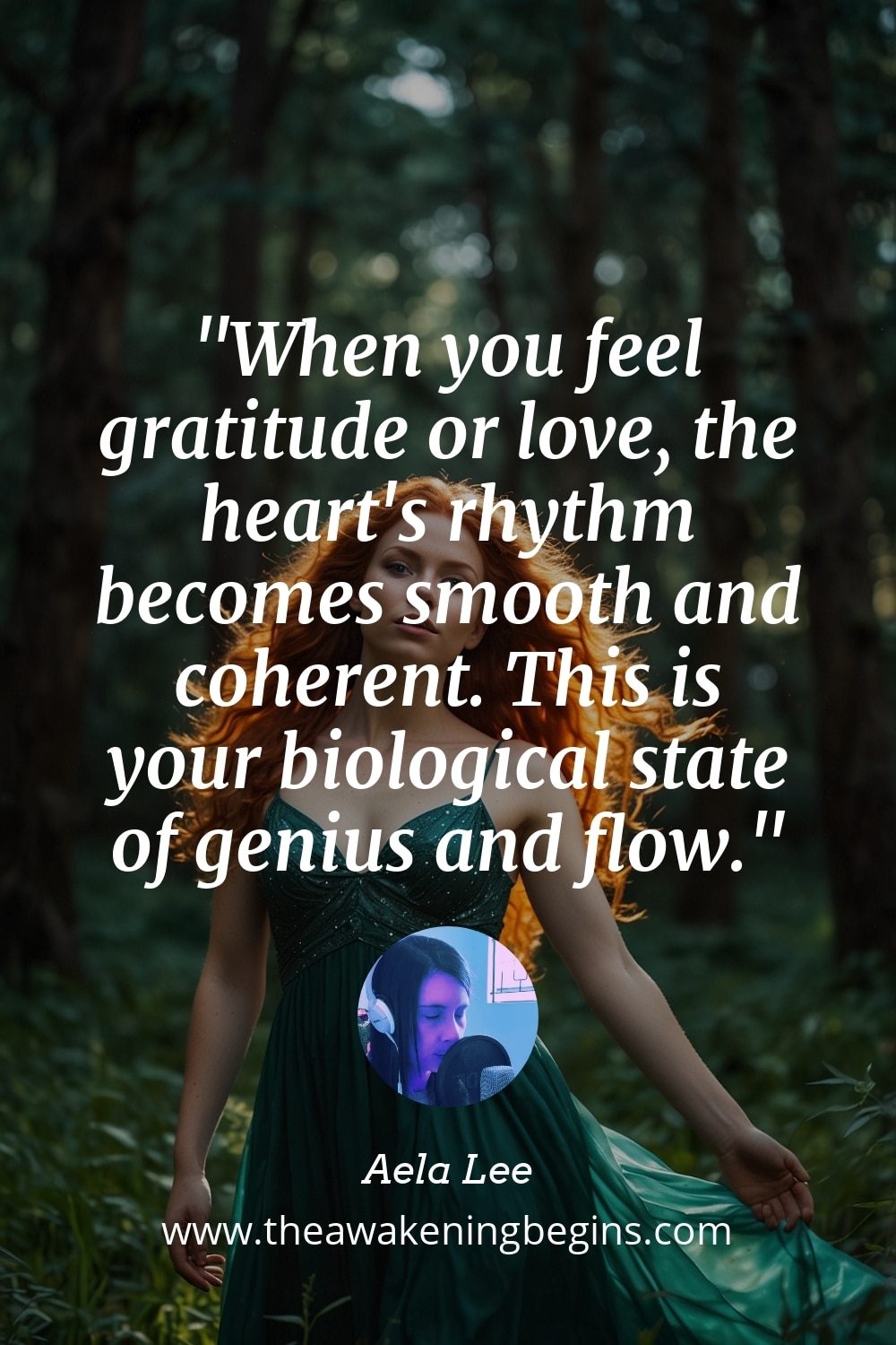 Pinterest Image When you feel gratitude or love, the heart's rhythm becomes smooth and coherent. This is your biological state of genius and flow.