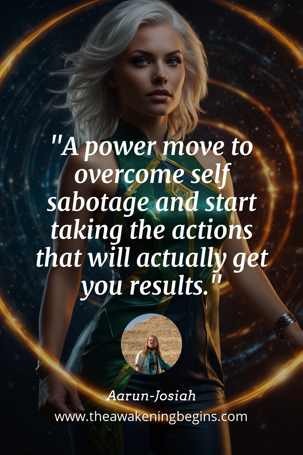 Pinterest Image A power move to overcome self sabotage and start taking the actions that will actually get you results.