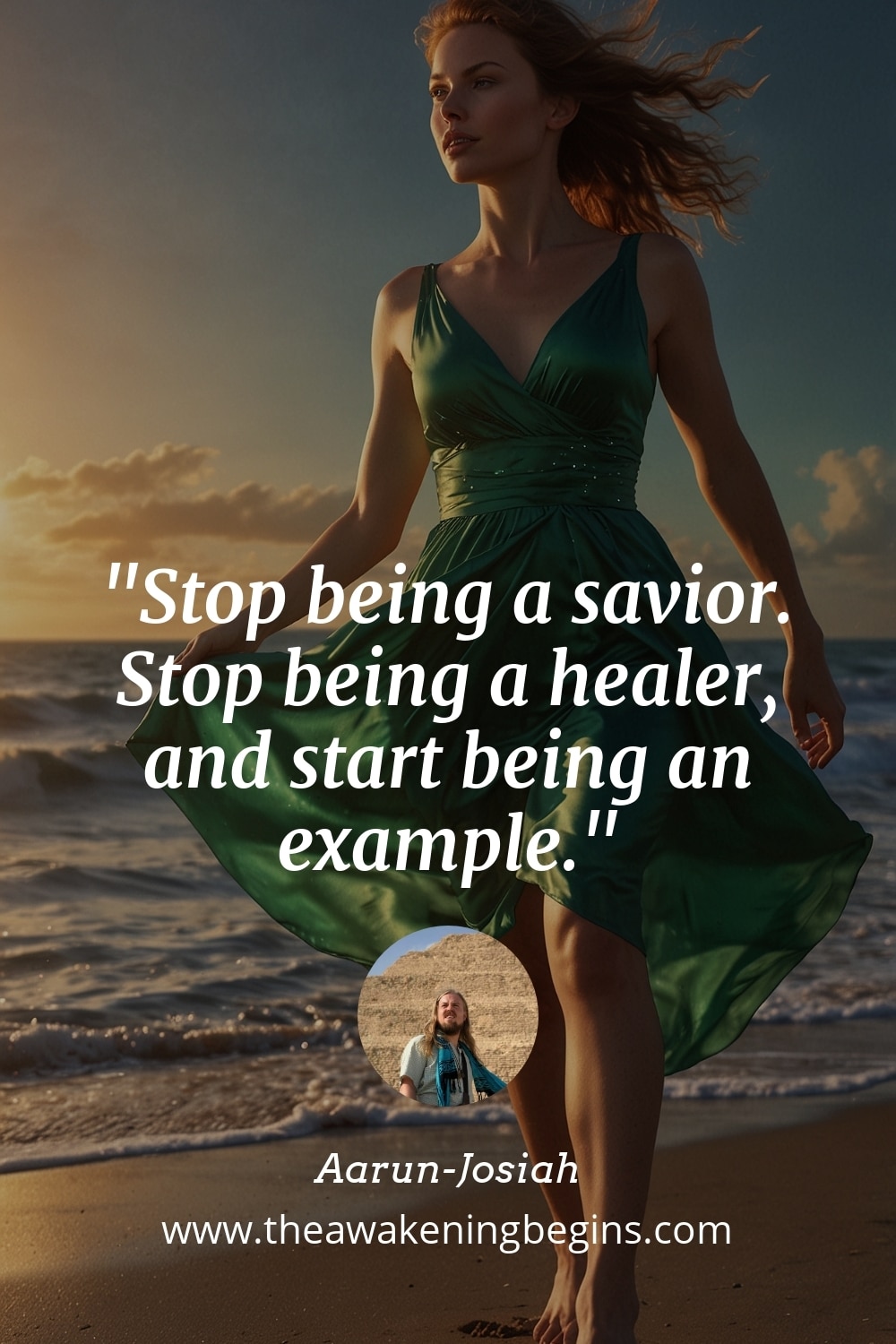 Pinterest Image Stop being a savior. Stop being a healer, and start being an example.