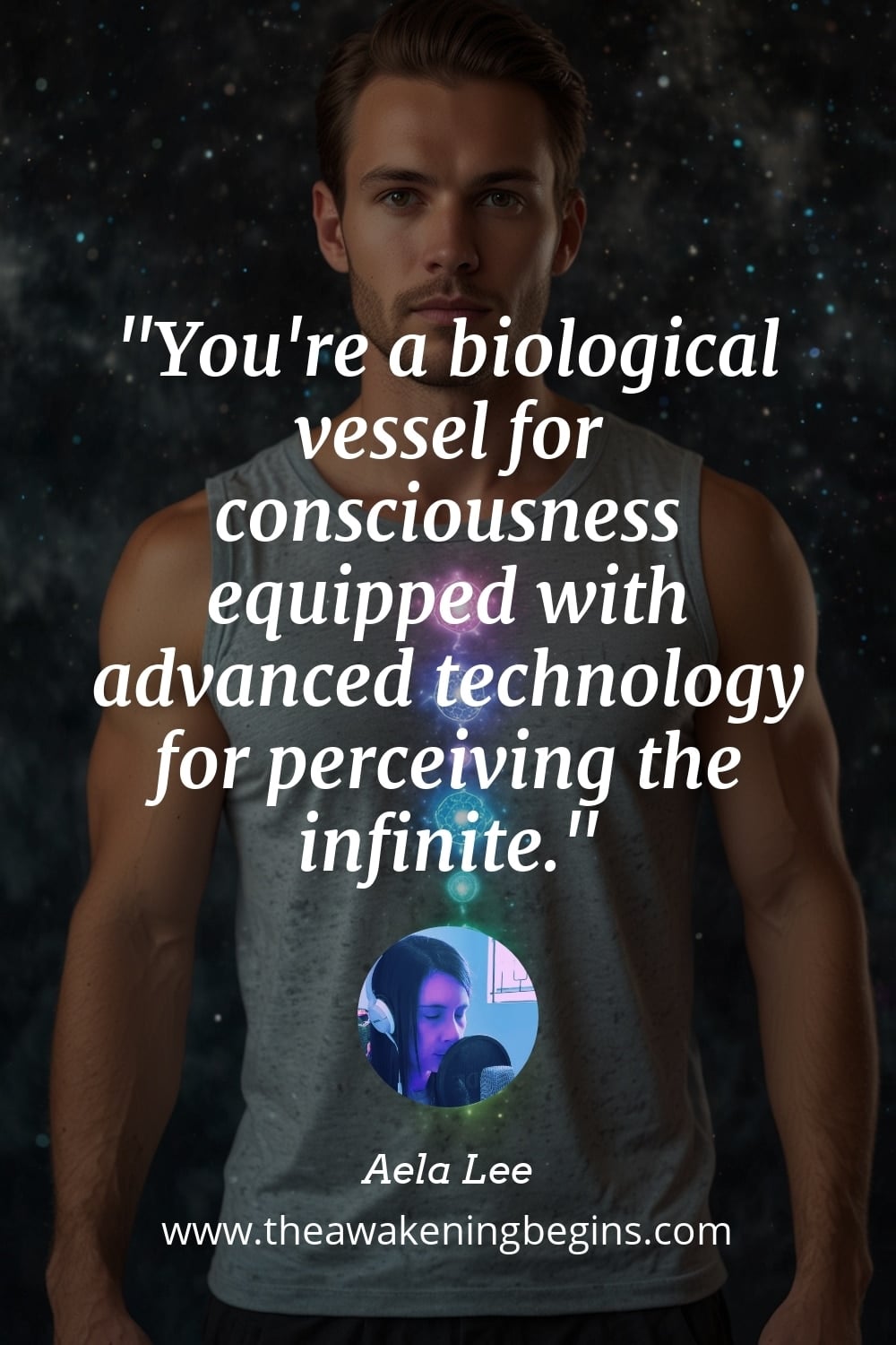 Pinterest Image You're a biological vessel for consciousness equipped with advanced technology for perceiving the infinite.