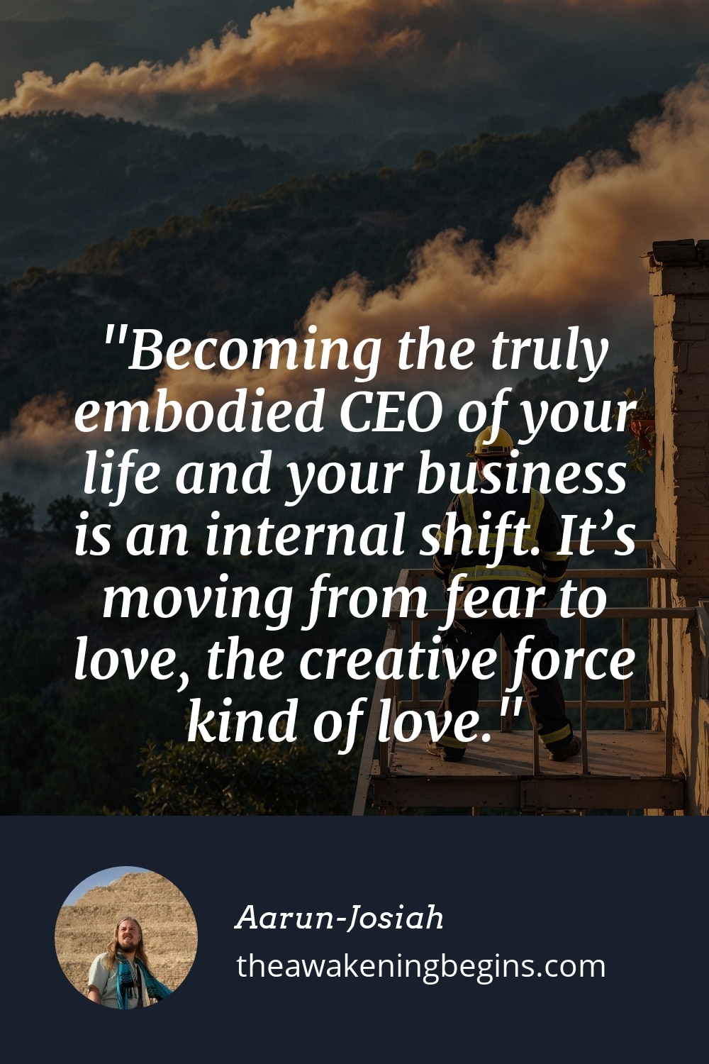 Pinterest Image Becoming the truly embodied CEO of your life and your business is an internal shift. It’s moving from fear to love, the creative force kind of love.