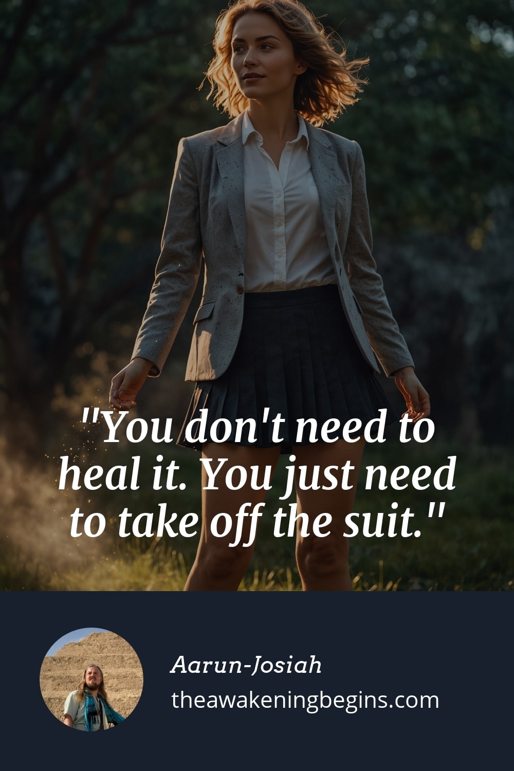 Pinterest Image You don't need to heal it. You just need to take off the suit.