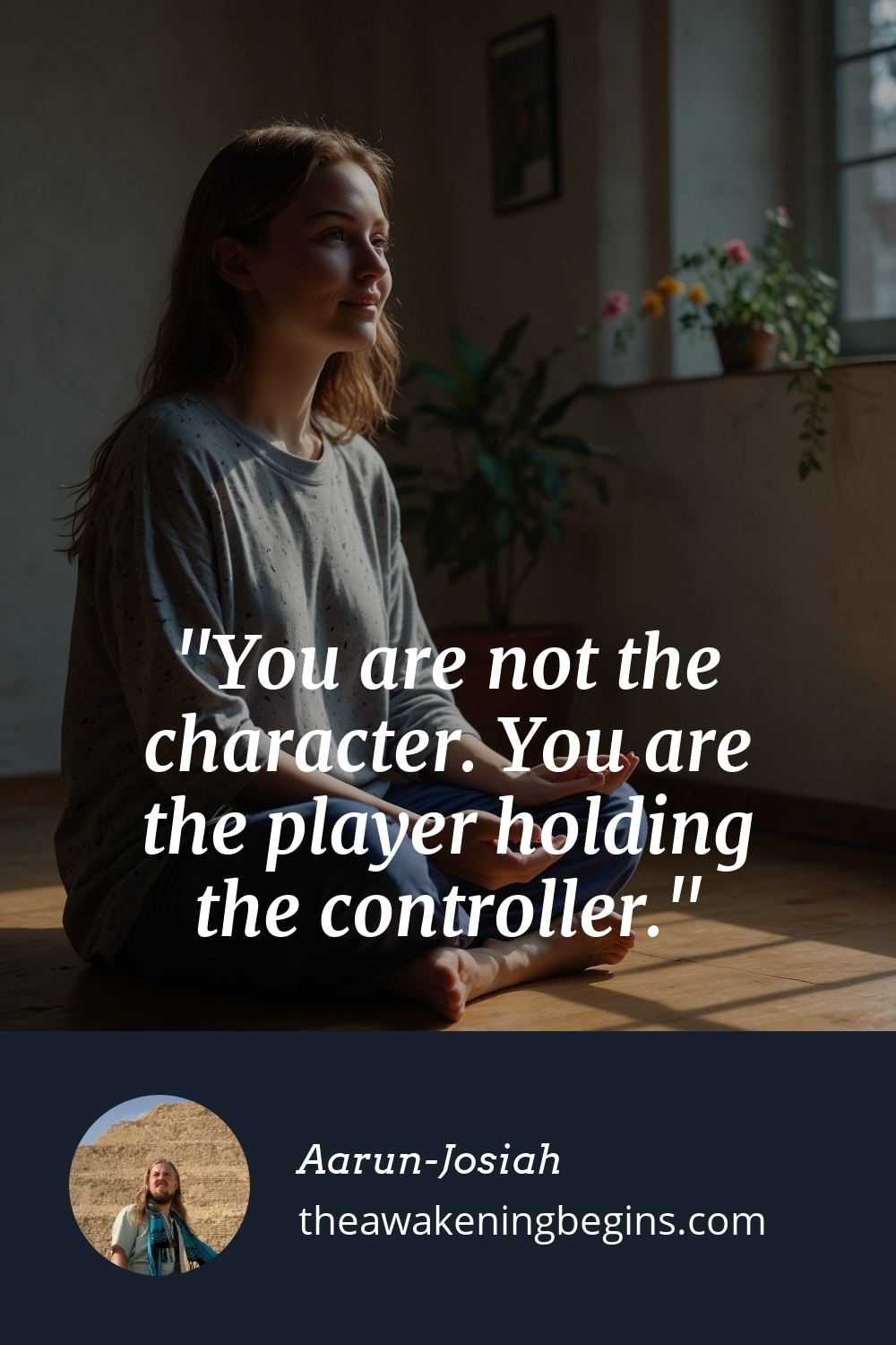 Pinterest Image You are not the character. You are the player holding the controller.