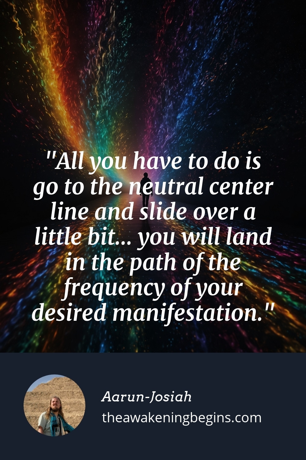 Pinterest Image All you have to do is go to the neutral center line and slide over a little bit... you will land in the path of the frequency of your desired manifestation.