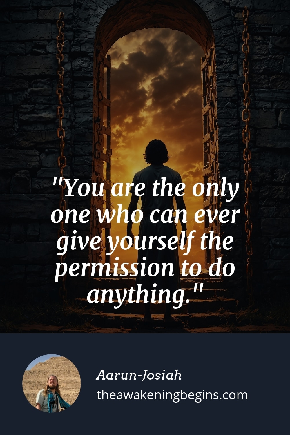 Pinterest Image You are the only one who can ever give yourself the permission to do anything.